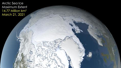 NASA: 2021 Arctic Sea Ice Maximum Extent Ranks Seventh-Lowest on Record