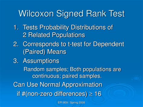 PPT - Wilcoxon Signed Rank Test PowerPoint Presentation, free download - ID:288723