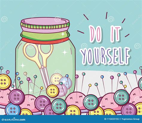 Do it Yourself Crafts Concept Stock Vector - Illustration of leisure, hobby: 115433155