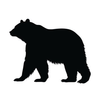 Silhouette Of Bear Front Side View, Bear, Front, Side PNG Transparent ...