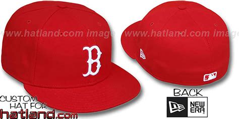 Boston Red Sox TEAM-BASIC Red-White Fitted Hat by New Era