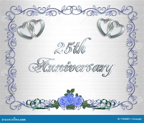 25th Wedding Anniversary Invitation Stock Photo | CartoonDealer.com #4039350