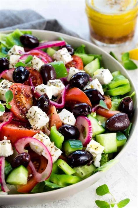 Greek Salad Recipe - Jessica Gavin | Recipe | Greek salad recipes, Healthy vegetables, Greek salad