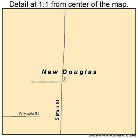 New Douglas Illinois Street Map 1752415