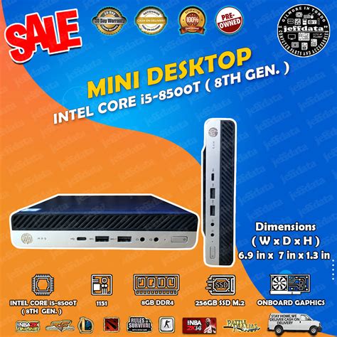 Mini Desktop Intel Core i5- 8500T ( 8th gen. ) 8gb ddr4 256gb ssd M.2 ...