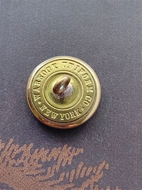 New York State Seal Brass Button, Excelsior, Rimmed, 22.5mm, Warnock ...