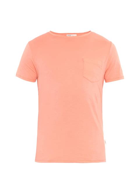 Onia Joey Pocket T-Shirt in Peach (Orange) for Men - Lyst