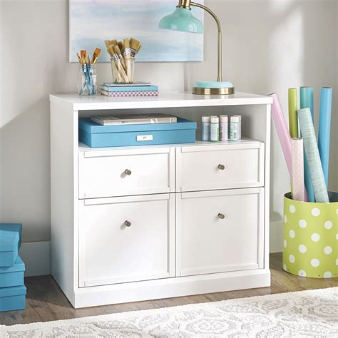 Better Homes & Gardens Craftform Sewing and Craft Storage Cabinet with Drawers, White Finish ...