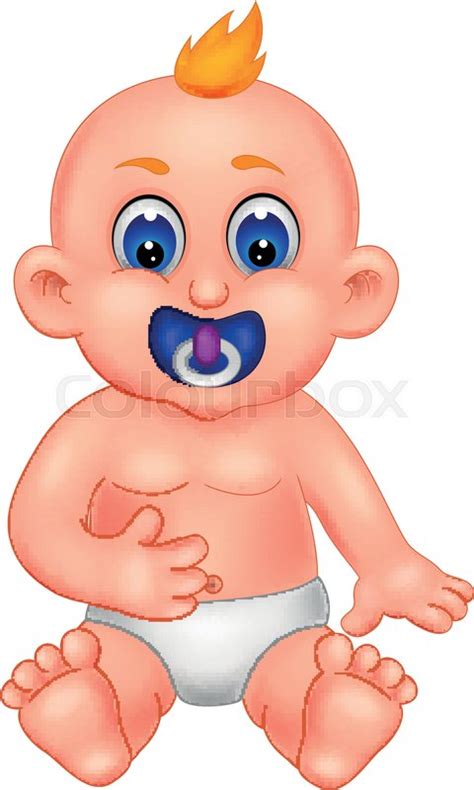 Vector illustration of funny baby ... | Stock vector | Colourbox