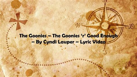 Good Enough - Cyndi Lauper (The Goonies Lyrics) - YouTube