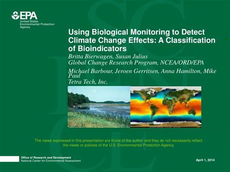 PPT - Using Biological Monitoring to Detect Climate Change Effects: A Classification of ...