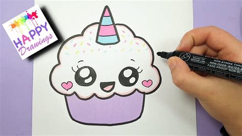 Kawaii Unicorn Drawing at GetDrawings | Free download