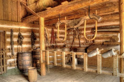 Vintage Barn Interior stock photo. Image of rope, floor - 52600176
