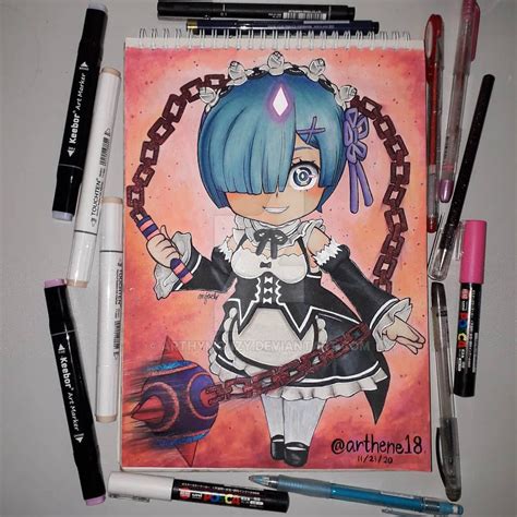 Rem (Re:Zero Fan Art) by ArthyMonzy on DeviantArt