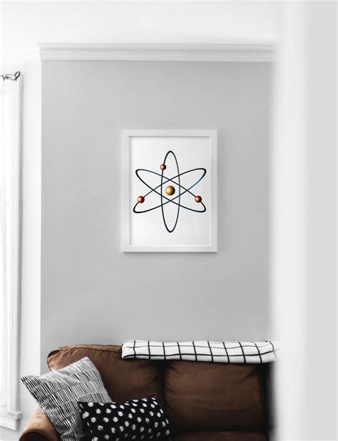 The Atom Art Design (Digital Download) in 2021 | Wall printables, Printable wall art, Geometric ...