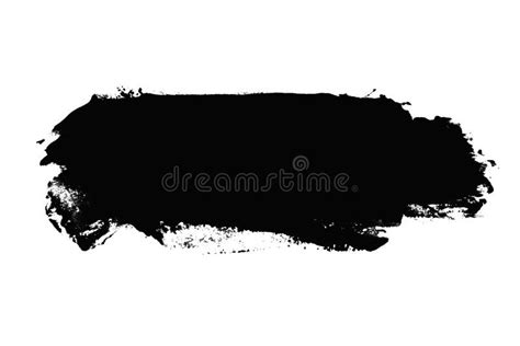 Black Stroke of Paint Isolated on White Background Stock Image - Image ...