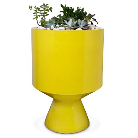 yellow okura planter // jonathan adler in 2020 | Yellow planter, Planters, Stoneware planter