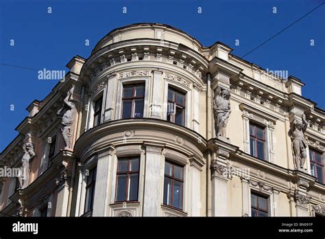 Latvia,Riga,Art Nouveau Buildings Stock Photo - Alamy