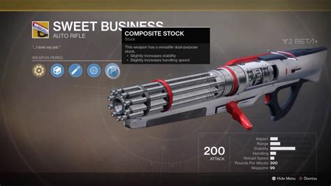 Destiny 2 NEW Exotic Auto Rifle! "Sweet Business" Perks - YouTube