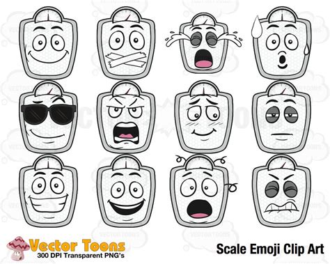 Scale Emoji Clip Art, Digital Clipart, Digital Graphics from ...