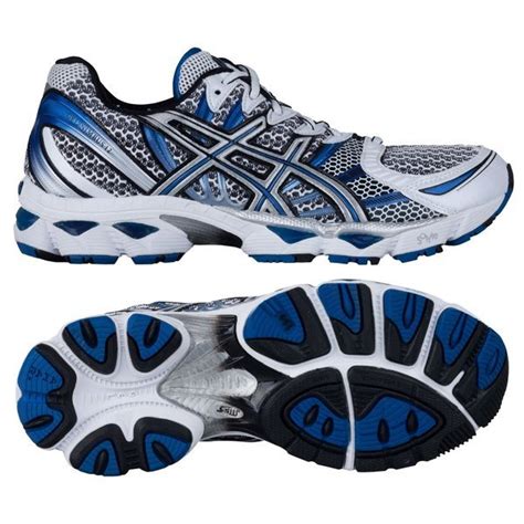 Asics Running Shoes Gel Nimbus 12 White/Blue/Silver | www.unisportstore.com