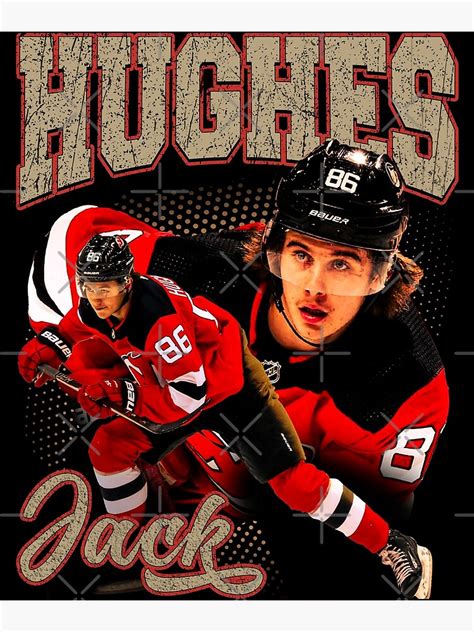 "Jack Hughes, Ice Hockey Retro Style" Poster for Sale by vgpro | Redbubble