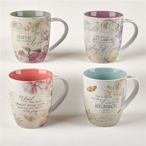 Floral Inspirations Set of 4 Mugs | Eden.co.uk