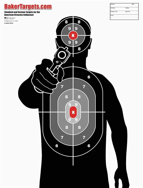 Human Printable Shooting Targets