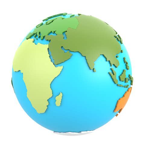 3D world continents - TurboSquid 1270056