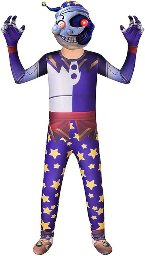 Sundrop Moondrop Clown Costume, Sun-Drop Moon-Drop FNAF Cosplay Costume ...