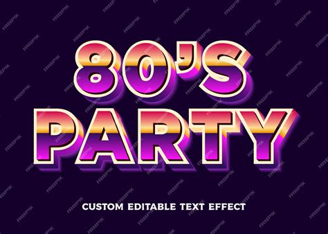 Premium Vector | Party editable text style font effect