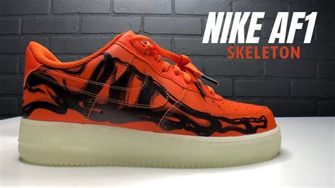 Nike Air Force 1 Skeleton "Brilliant Orange" | REVIEW + Unboxing - YouTube