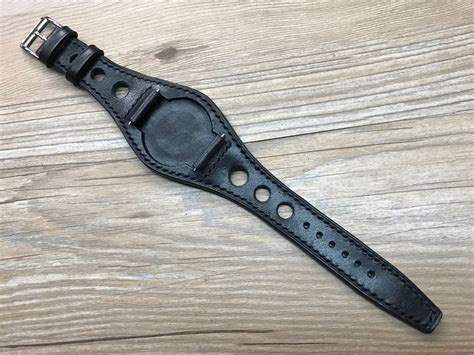 Leather Watch Band 20mm Watch Strap 19mm Watch Band Black - Etsy UK