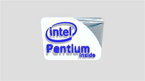 Intel Pentium Inside Logo - Download Free 3D model by jasminegilchrist32 [ea2873e] - Sketchfab