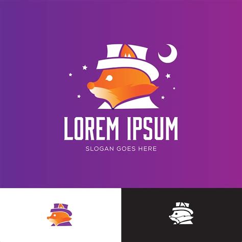 Premium Vector | Fox magicians logo for bussiness and brand