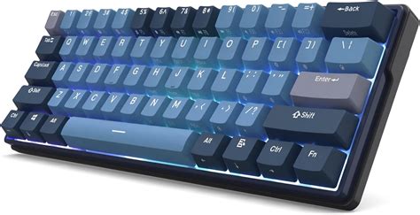 RK61 Plus Mechanical Keyboard, 60% Wireless Gaming with USB Hub, Bluetooth and RGB Lighting in ...