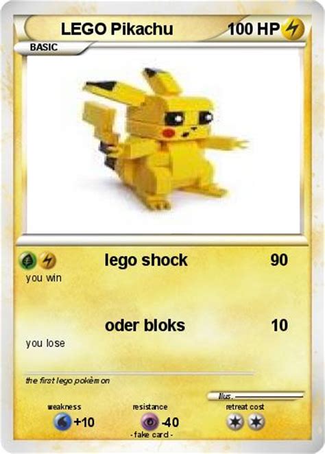 Pokémon LEGO Pikachu 19 19 - lego shock - My Pokemon Card