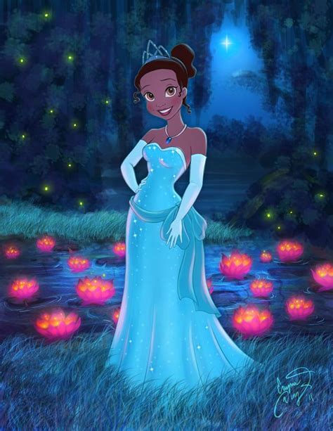 Disney Princess Fan Art: Tiana blue dress | Disney princess tiana ...