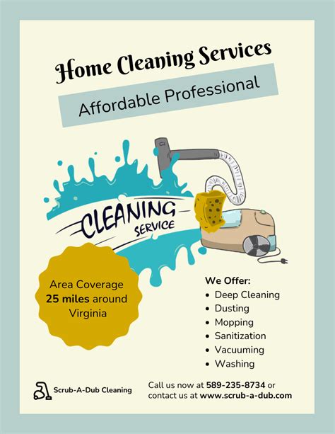 Professional Home Cleaning Service Flyer Template - Venngage