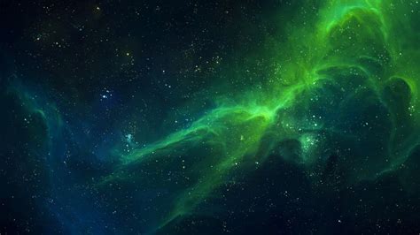 Beautiful Green Space Nebula Stars HD Green Wallpapers | HD Wallpapers | ID #67380