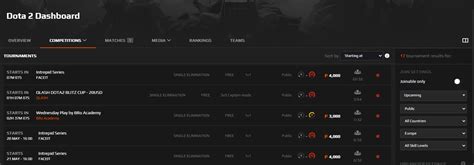 Joining DOTA 2 tournaments – FACEIT