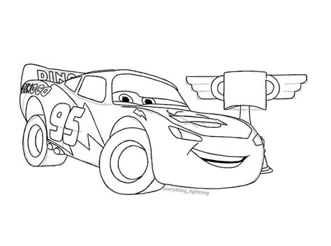 Lightning McQueen Line Art