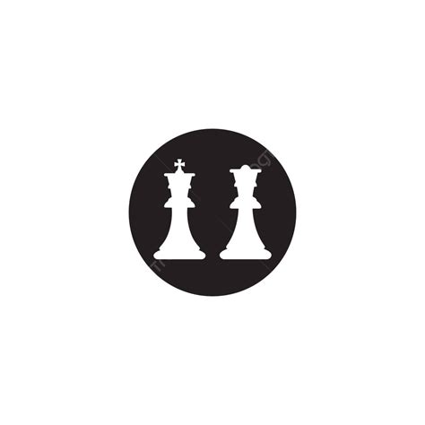 Illustration Of A Logo Design For Chess Featuring Vector Icons Of The King And Queen Pieces ...