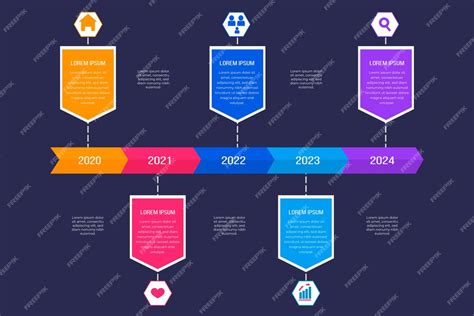 Free Vector | Timeline arrow design for text infographics