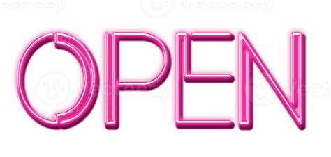 Pink Neon Text Open cut out 10985722 PNG