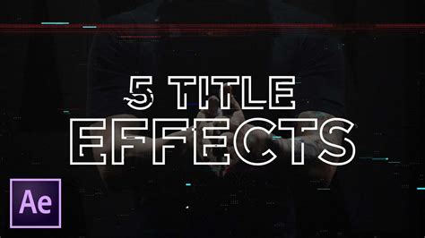 5 Text Effects In After Effects - Videomark.net