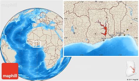 Lake Volta Map