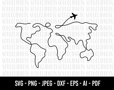 Cod526-world Map SVG World Map Clipart World Map Svg Cricut - Etsy Canada