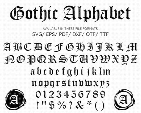 Gothic Alphabet Svg Old English Font Svg Blackletter Svg - Etsy UK