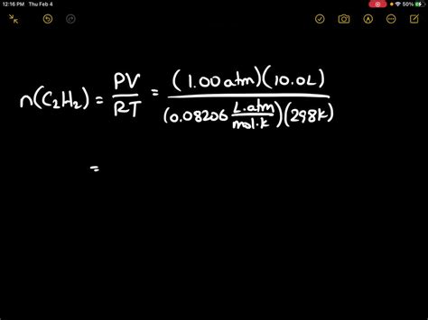 SOLVED:Acetylene The gas acetylene, often used for welding, burns ...